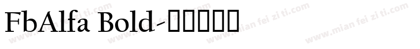FbAlfa Bold字体转换